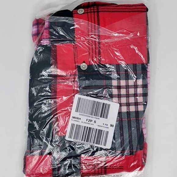 Victoria’s Secret Flannel Sleep Shirt Red Patch - Picture 6 of 6
